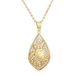 sterling silver cubic zirconia turtle pendant