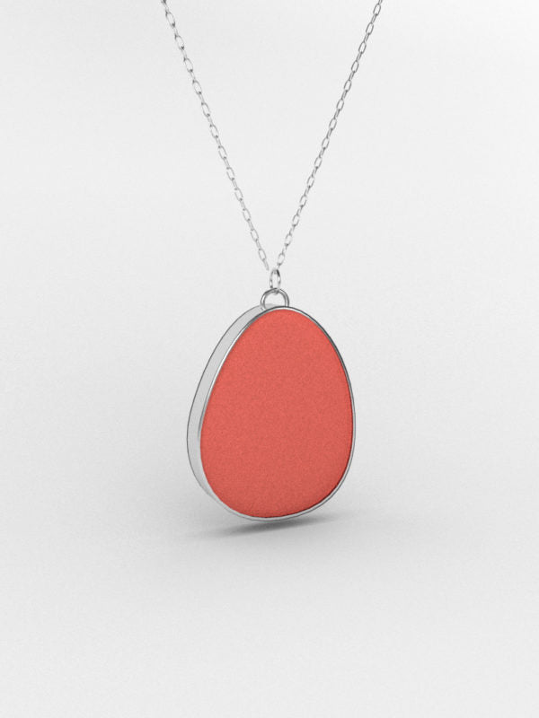 Sea Glass Single Pendent Sterling Silver Necklace