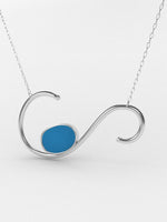 Sea Glass Sterling Silver Pipeline Necklace