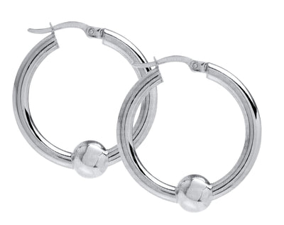 sterling silver 26mm cape cod hoop earrings by le stage