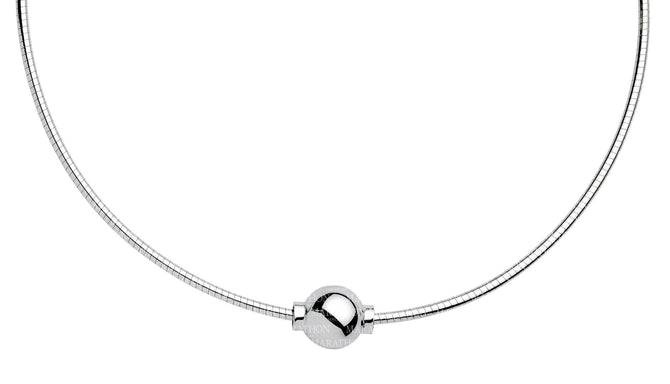 Sterling Silver Single Bead Cape Cod Omega Necklace