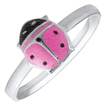 KK SS PINK LADYBUG RING-SZ 4