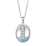 sterling silver Light House Larimar pendet