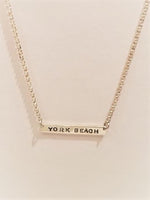sterling silver york beach bar necklace
