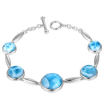 sterling silver larimar bracelet