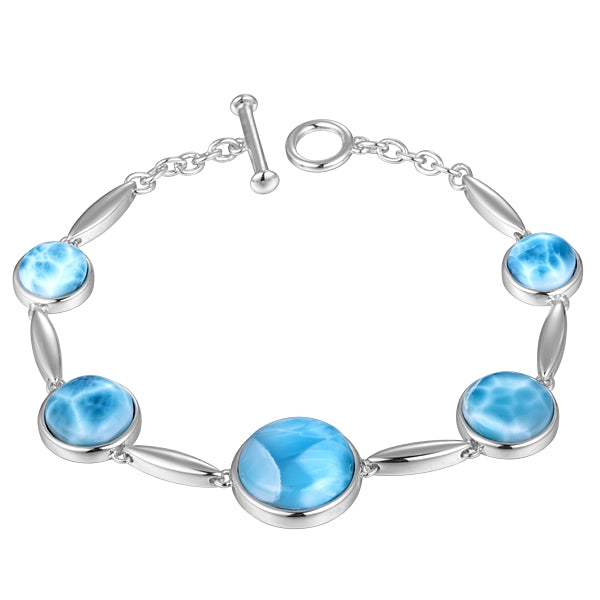 sterling silver larimar bracelet