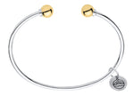 sterling silver 14kt bouble bead cuff cape cod bracelet bracelet by le stage